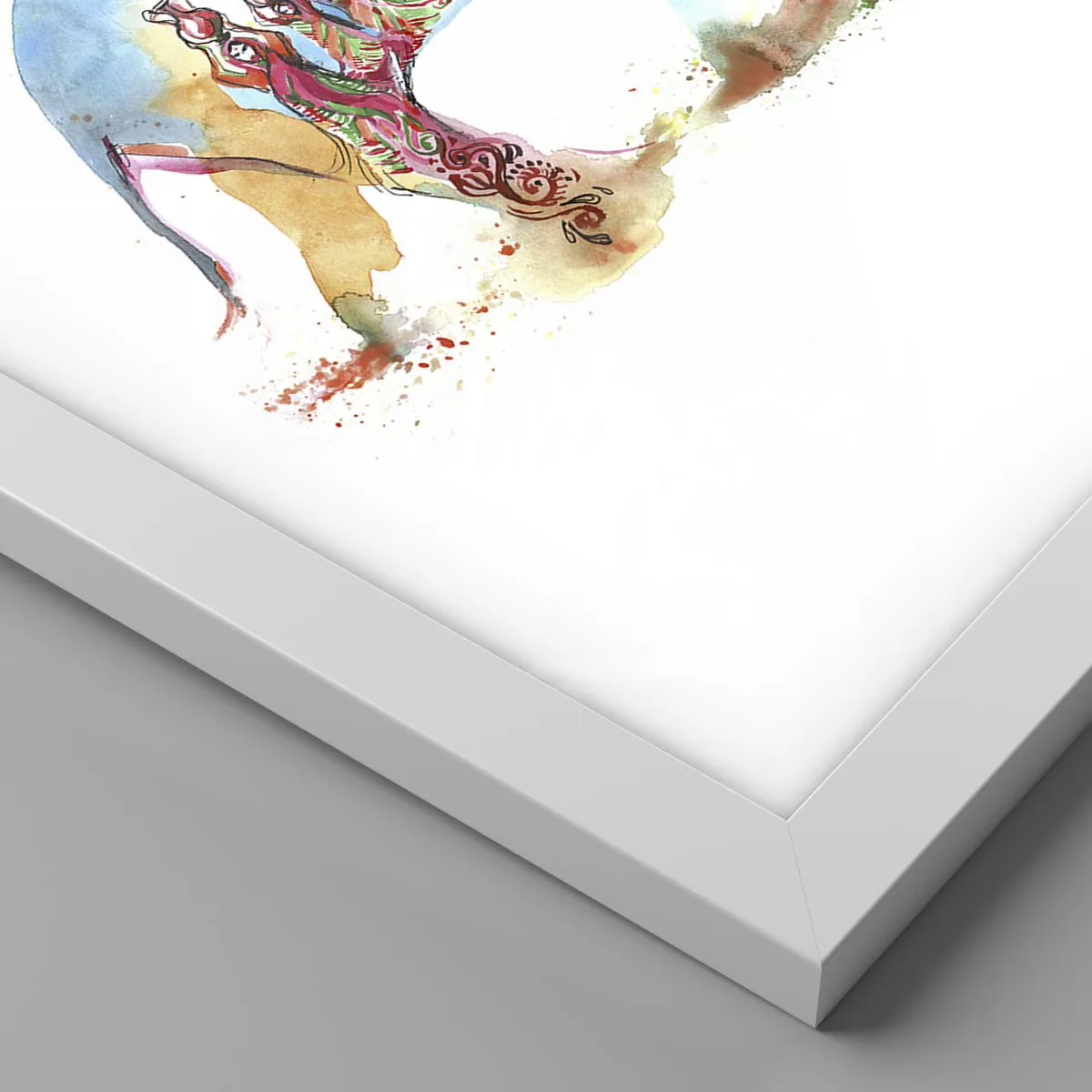 Affiche dans un cadre blanc - Poster - Inde - l'aura de l'amour - 60x60 cm