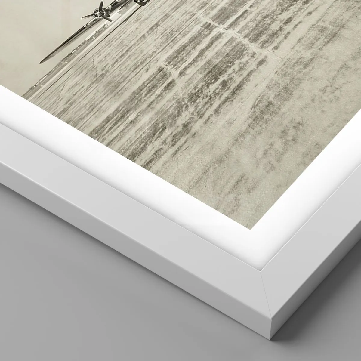 Plakat w białej ramie - Jak zawsze gotowy - 70x50 cm