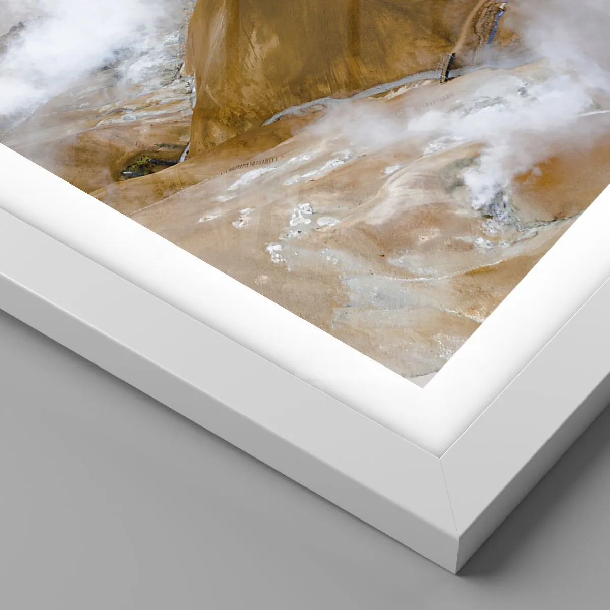 Plagát v bielom ráme - Drsná krása Islandu - 40x50 cm