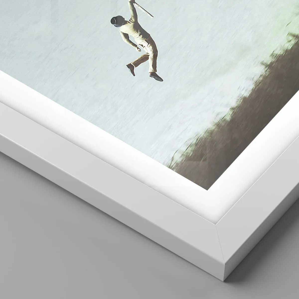 Poster in einem weißen Rahmen - Drachen, Löwenzahn, Wind - 30x40 cm