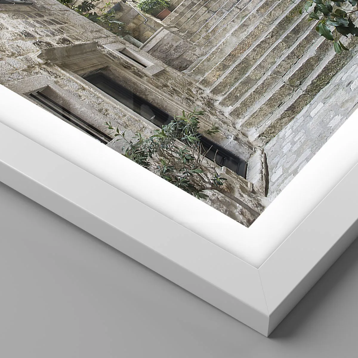 Pôster em moldura branca - Beco encantador - 50x70 cm