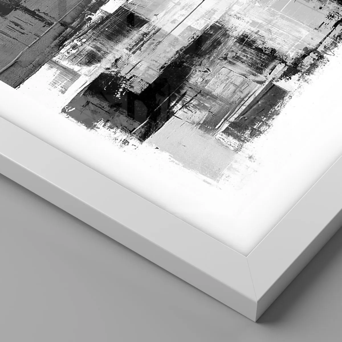 Poster in einem weißen Rahmen - Wunderschönes Grau - 30x30 cm