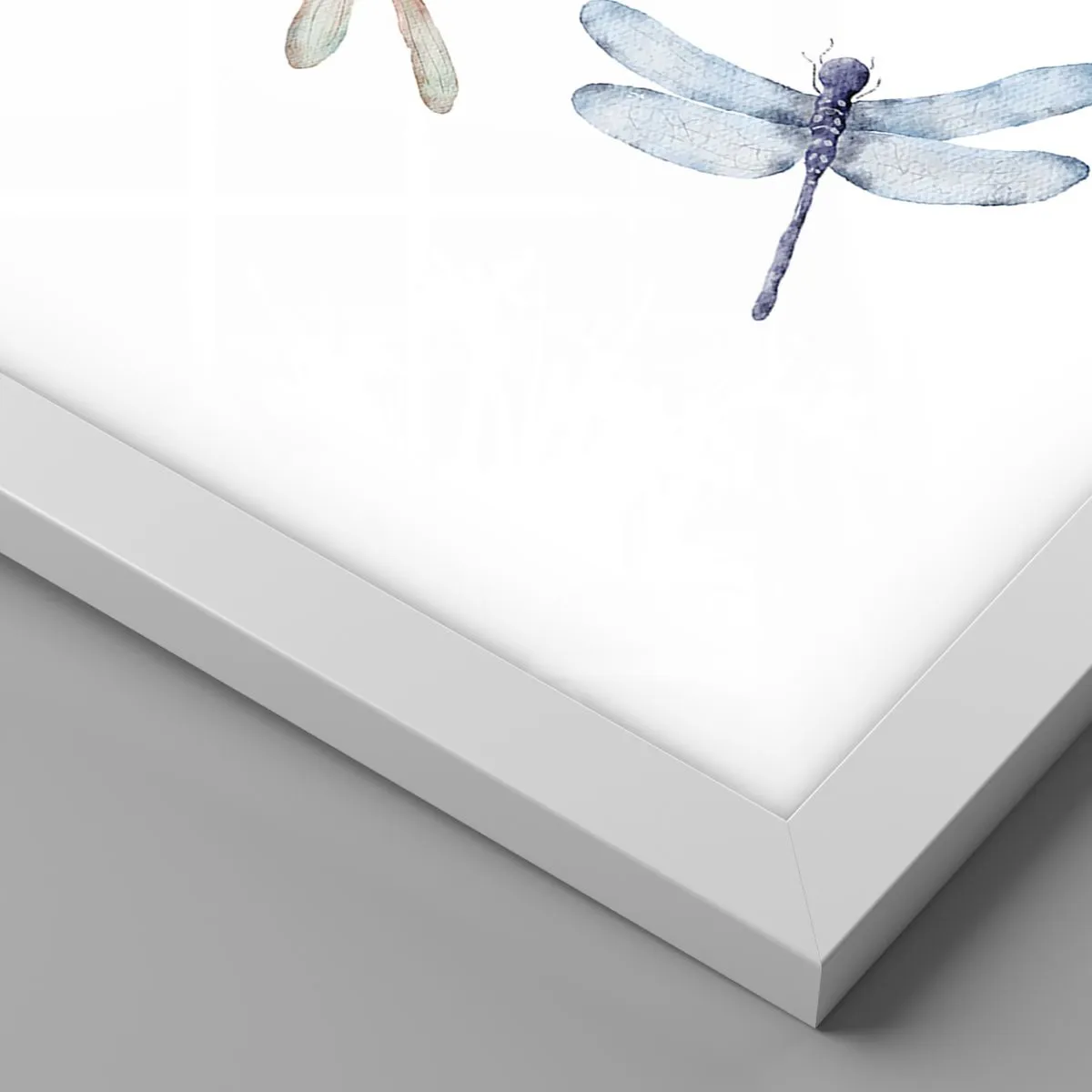 Poster în ramă albă - Libelule imponderabile - 100x70 cm