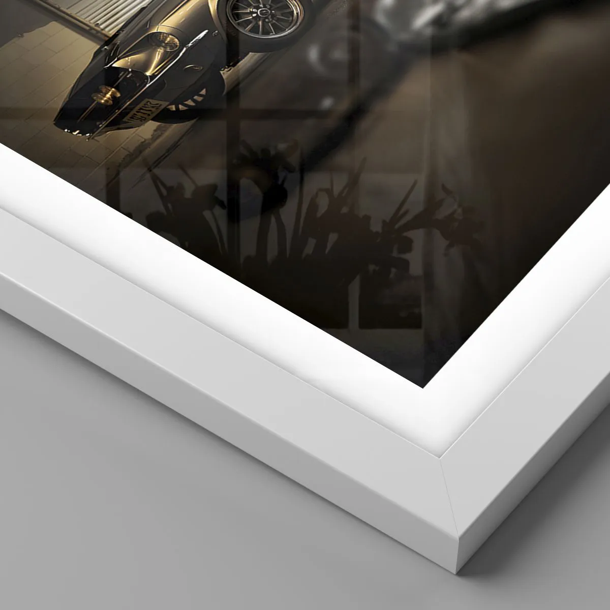 Affiche dans un cadre blanc - Poster - Retour dans le passé - 61x91 cm