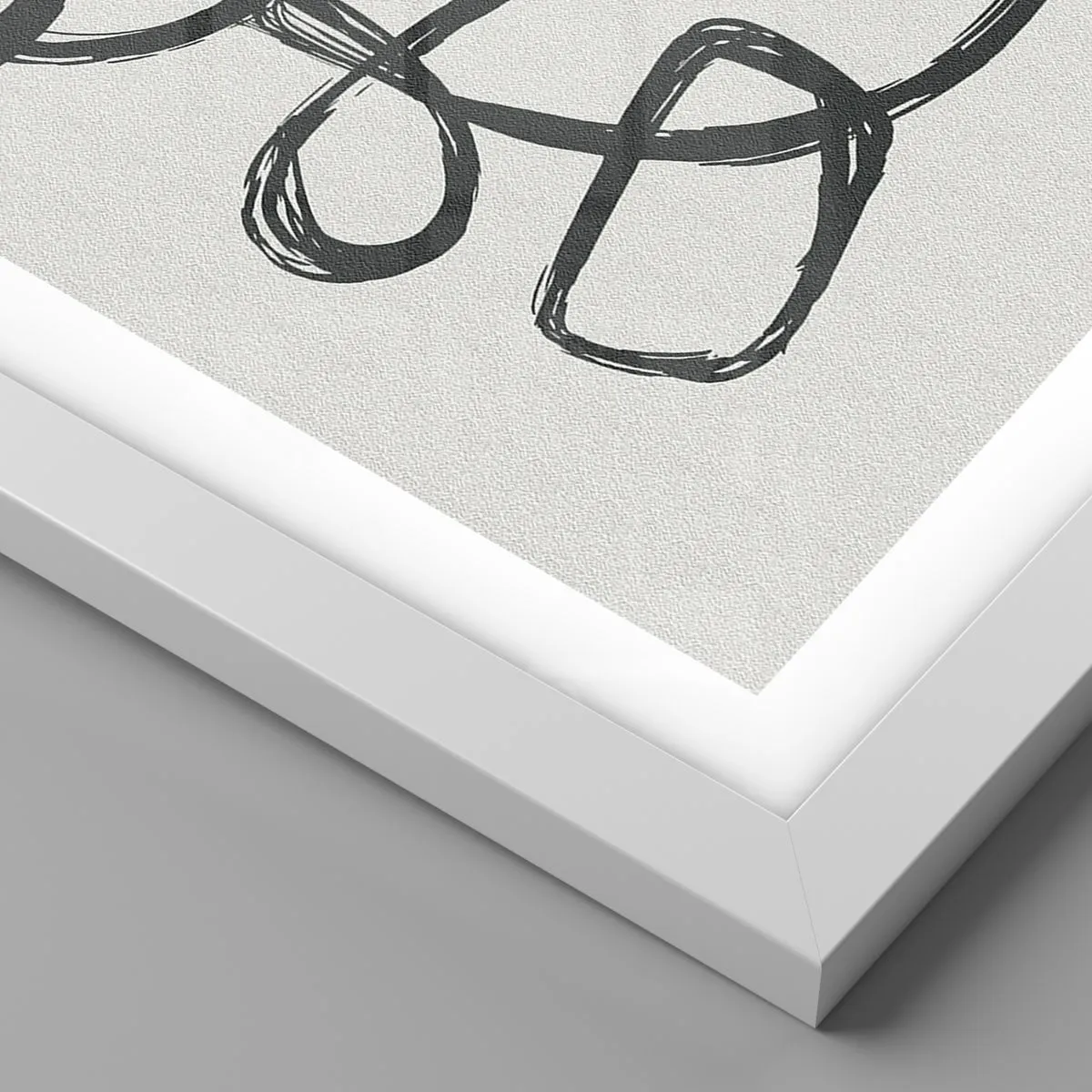 Affisch i vit ram - Loopad abstraktion - 91x61 cm