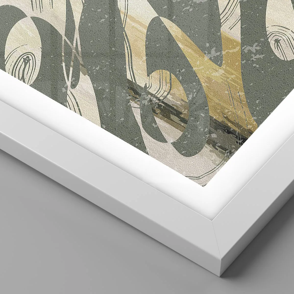 Poster in een witte lijst - Ritmische abstractie - 70x100 cm