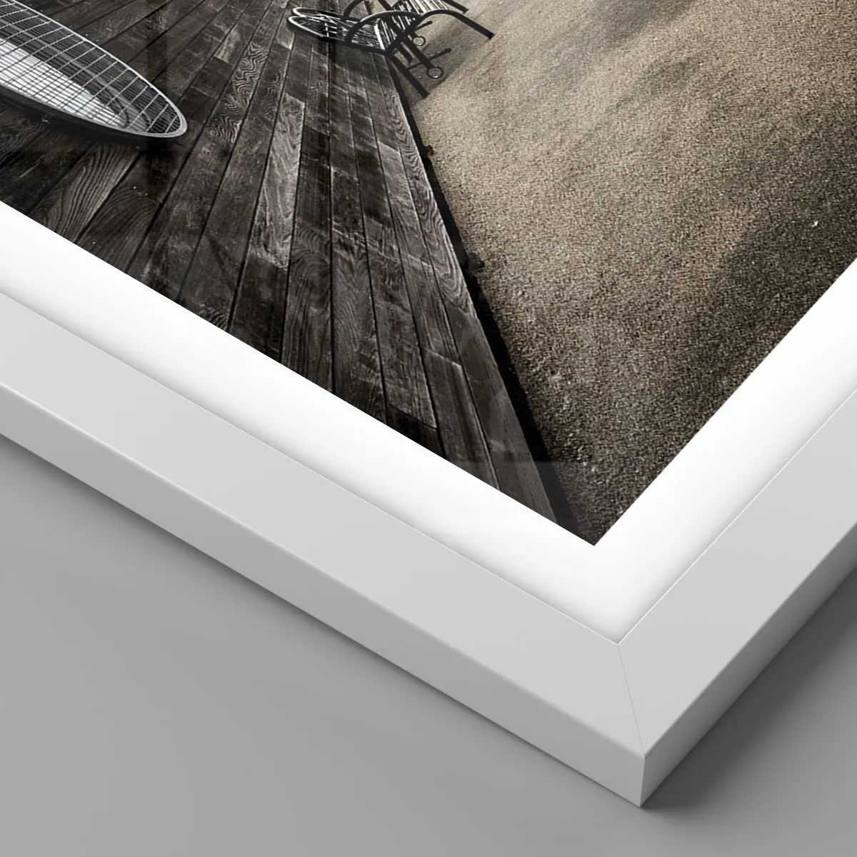 Affiche dans un cadre blanc - Poster - Le temps s'est arrêté - 50x70 cm