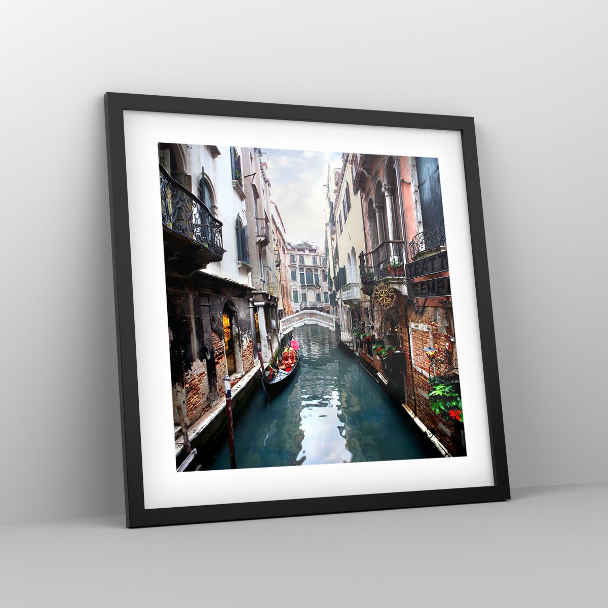 Póster sin marco 100x70 cm - Paisaje veneciano con góndola y puente -  Arttor - Decoraciones de pared modernas y originales para el salón y el  dormitorio