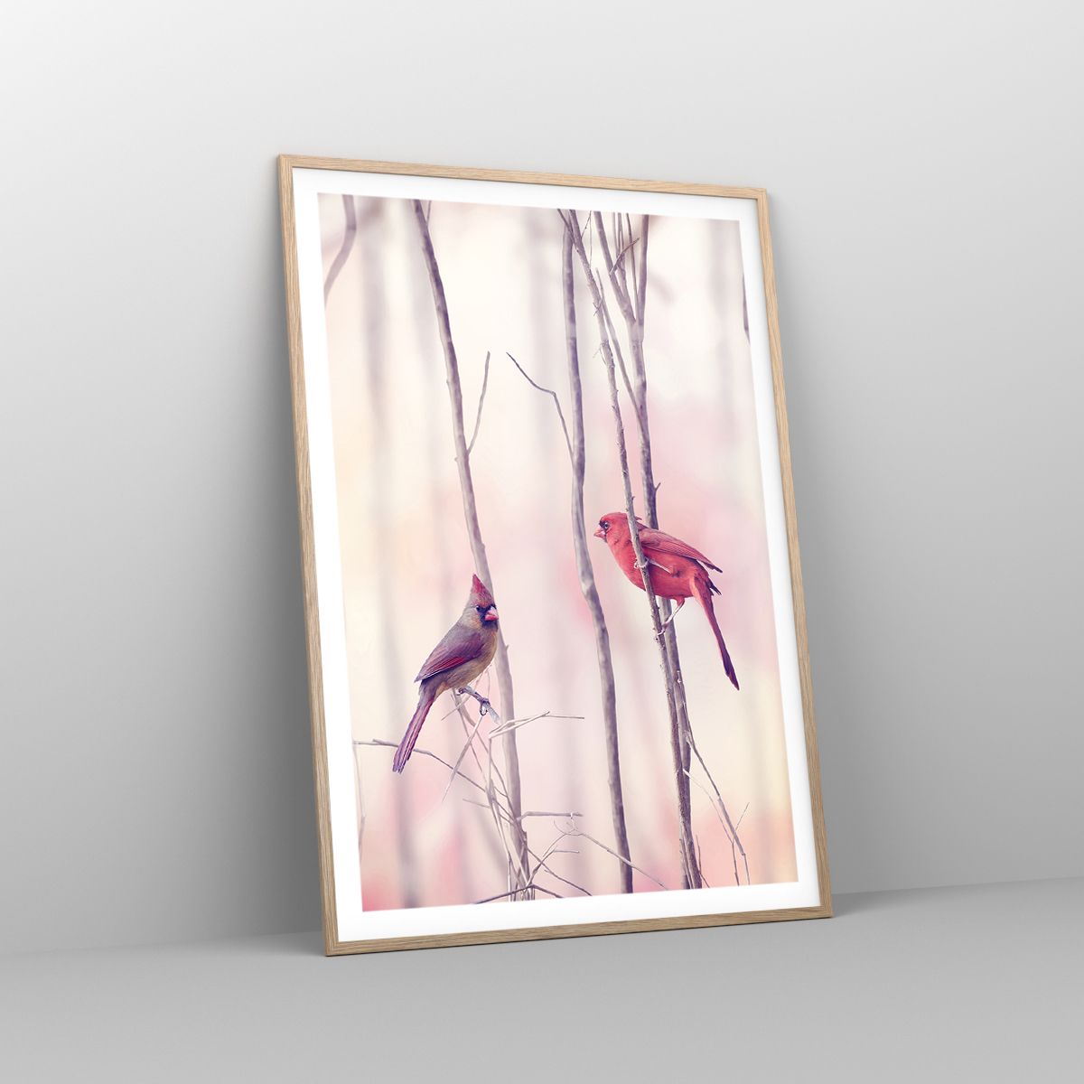 Poster in cornice rovere chiaro 70x100 cm - Il racconto del bosco rosa -  Arttor - Decorazioni da parete moderne e originali, per il salotto e la camera  da letto