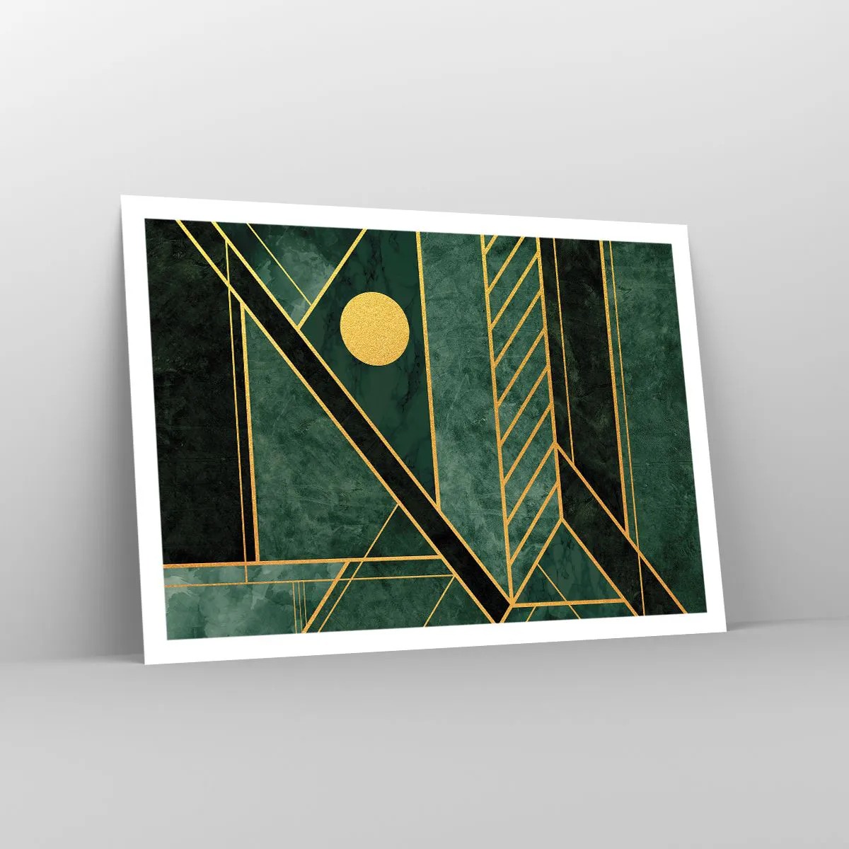 Poster - Dynamics of Gold and Azure - 100x70 cm