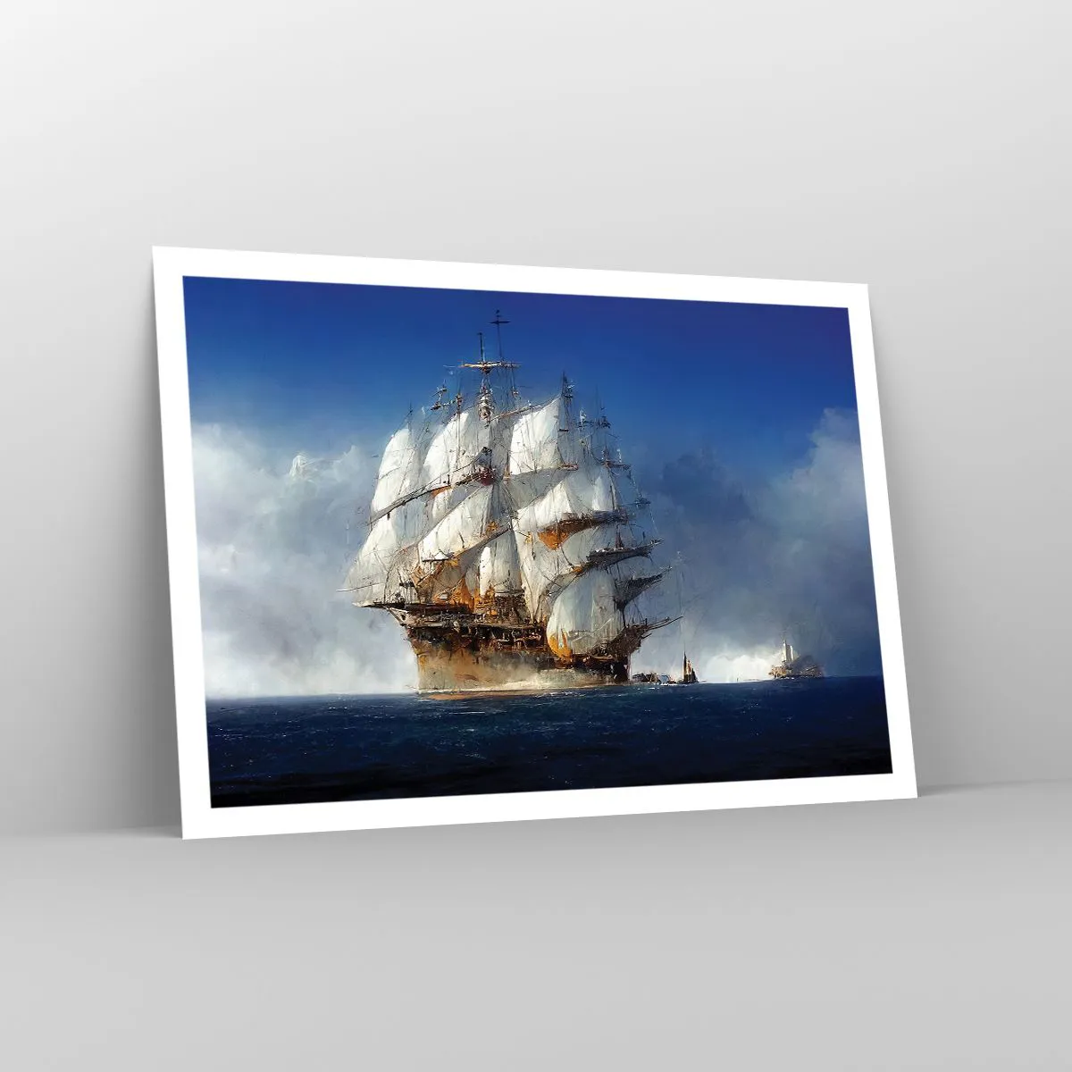 Póster - Un velero en mar abierto bajo un cielo azul. - 100x70cm - La gran gloria - Decoración de pared moderna para salón y dormitorio ARTTOR