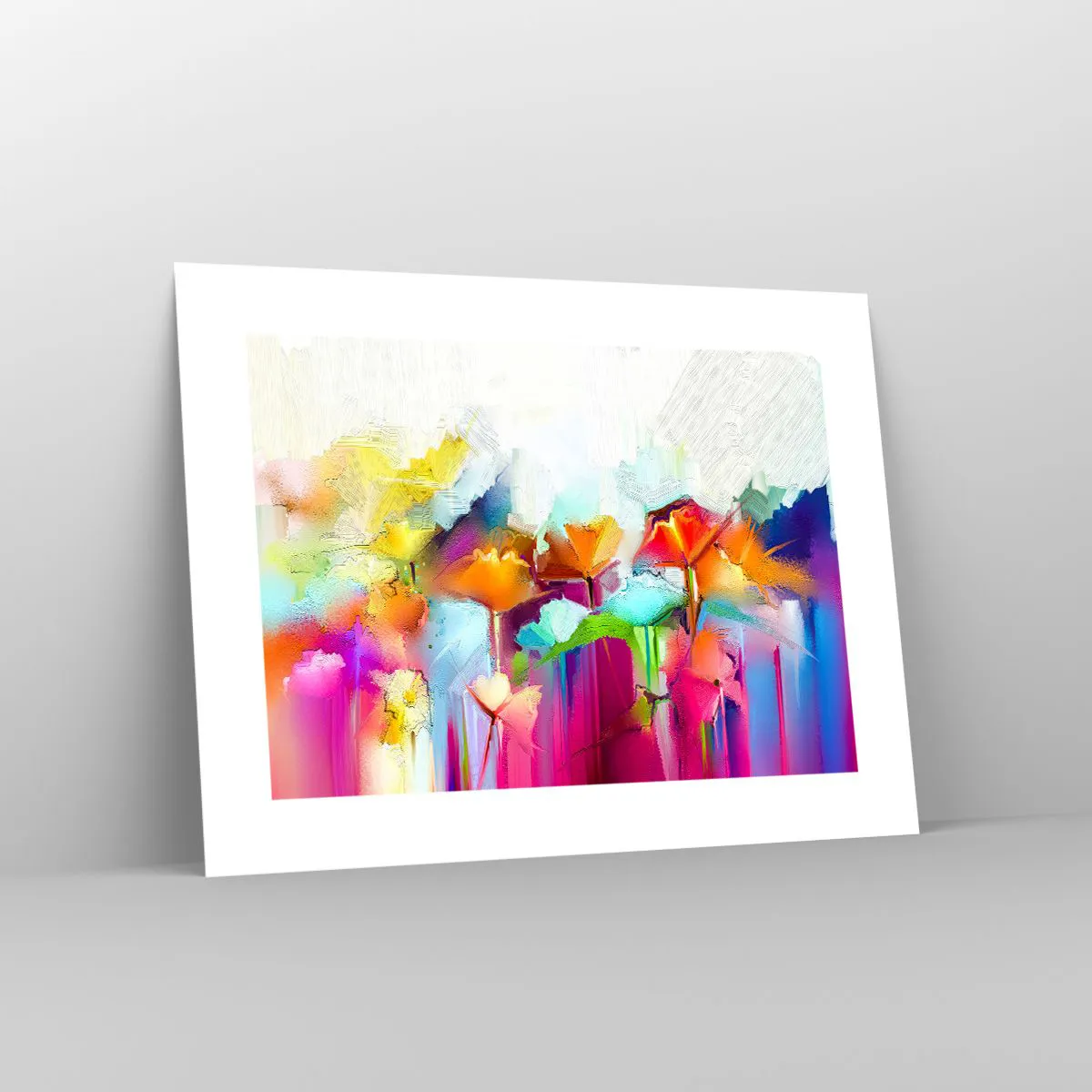 Plakat - Regnbuen i blomstring - 40x30 cm