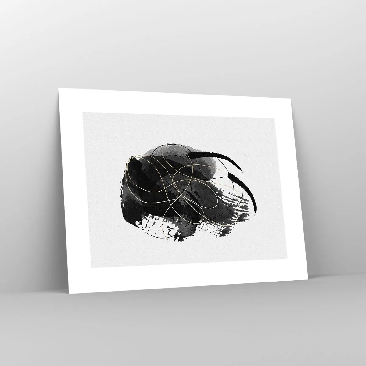 Plakát - Upletené z černé - 40x30 cm