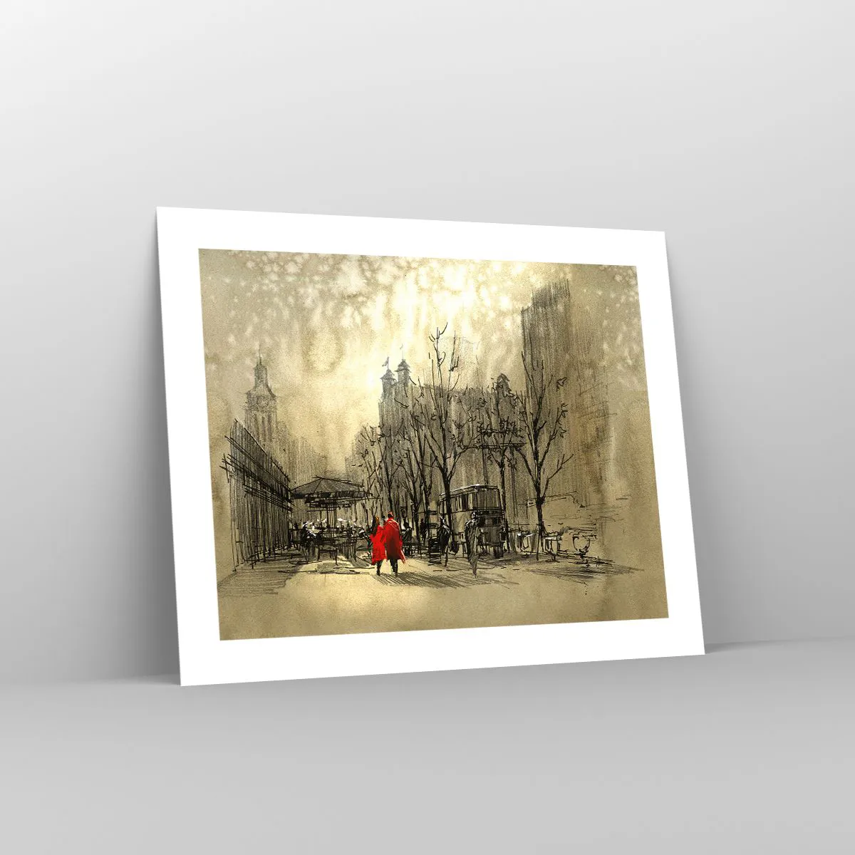 Poster - A Date in London Fog - 50x40 cm