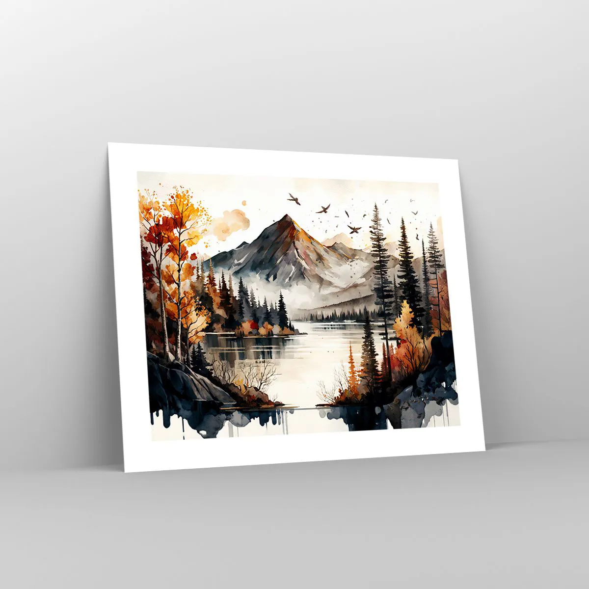 Poster - Goldener Herbst in den Bergen - 50x40 cm