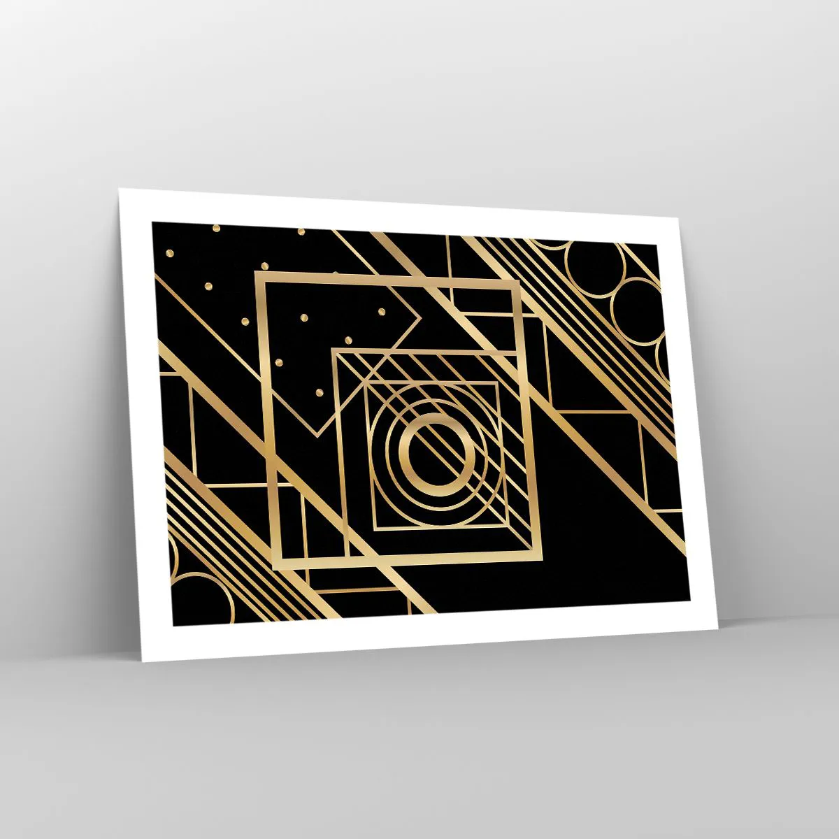 Poster - Goldene Geometrie - 70x50 cm