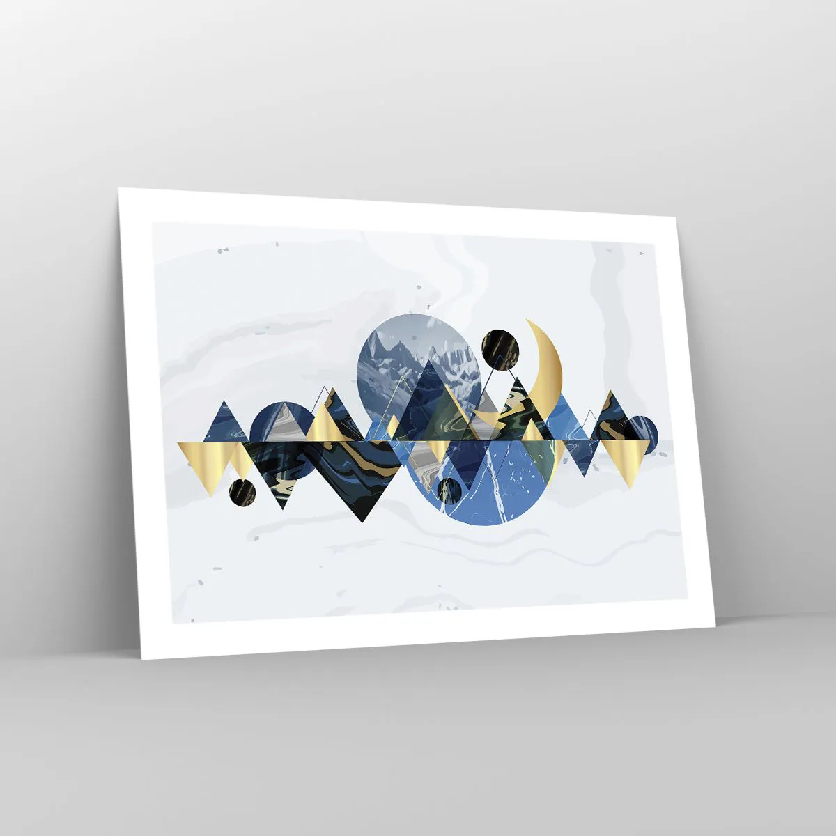 Affisch - Geometriskt landskap - 70x50 cm