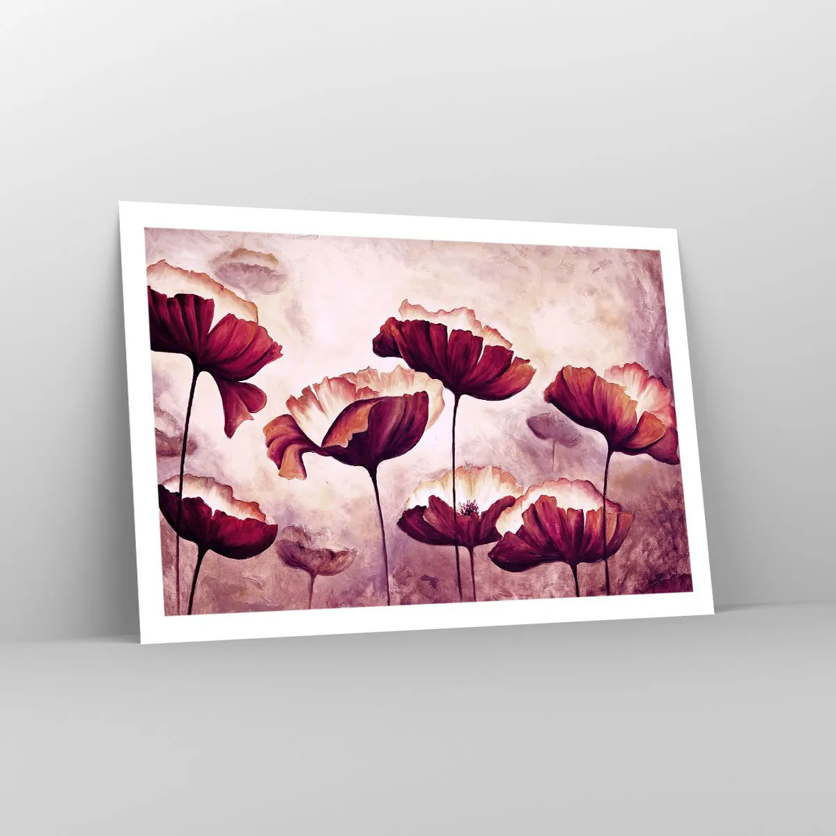 Poster - Red and White Flake - 91x61 cm