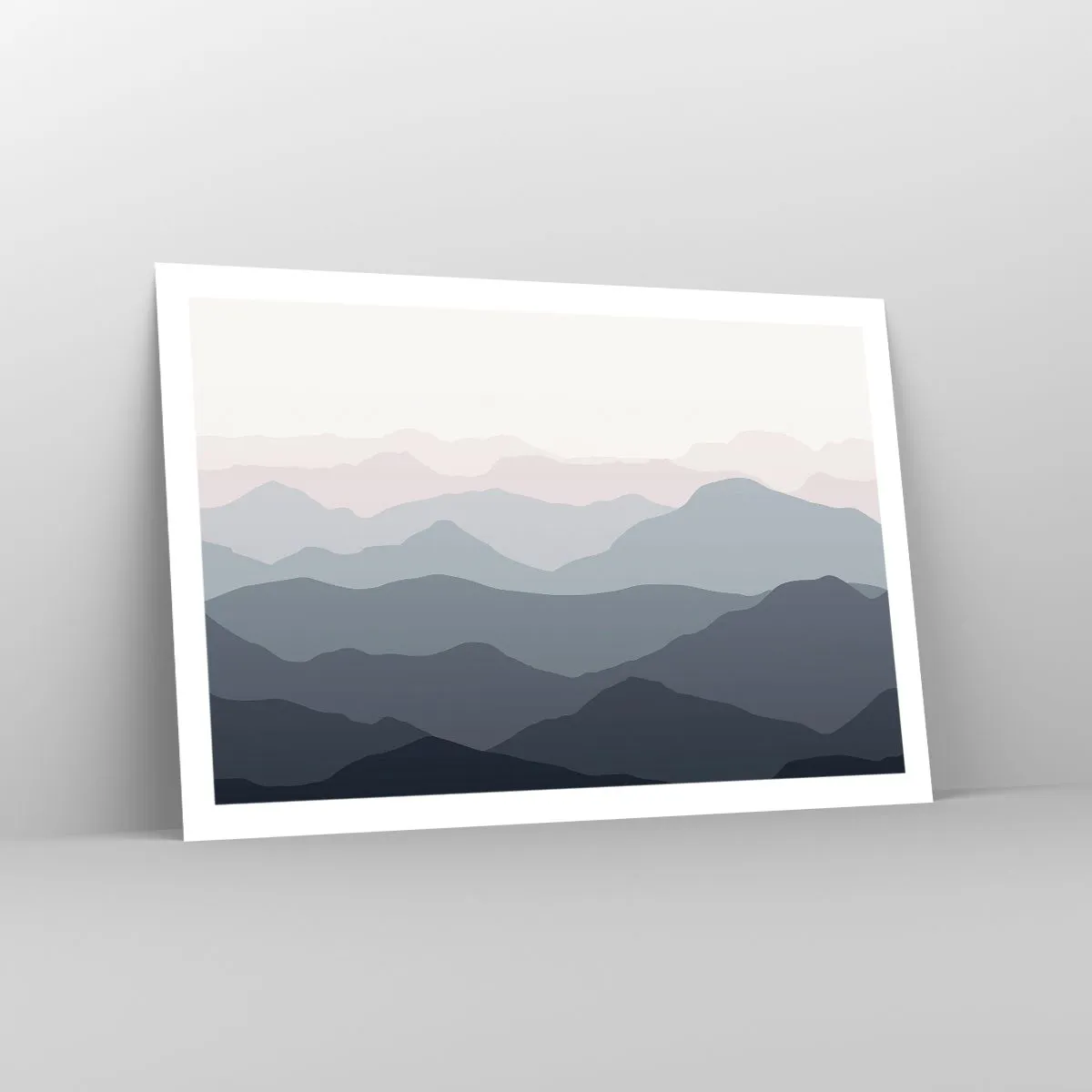 Affiche - Poster - Vagues de montagnes - 91x61 cm