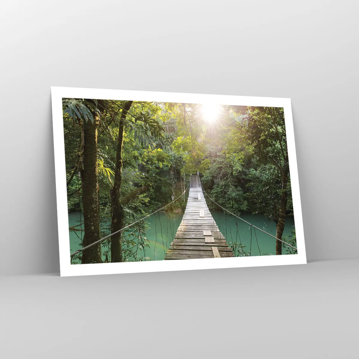 Poszter - Az azúrkék vízen át az azúrkék erdőbe - 91x61 cm