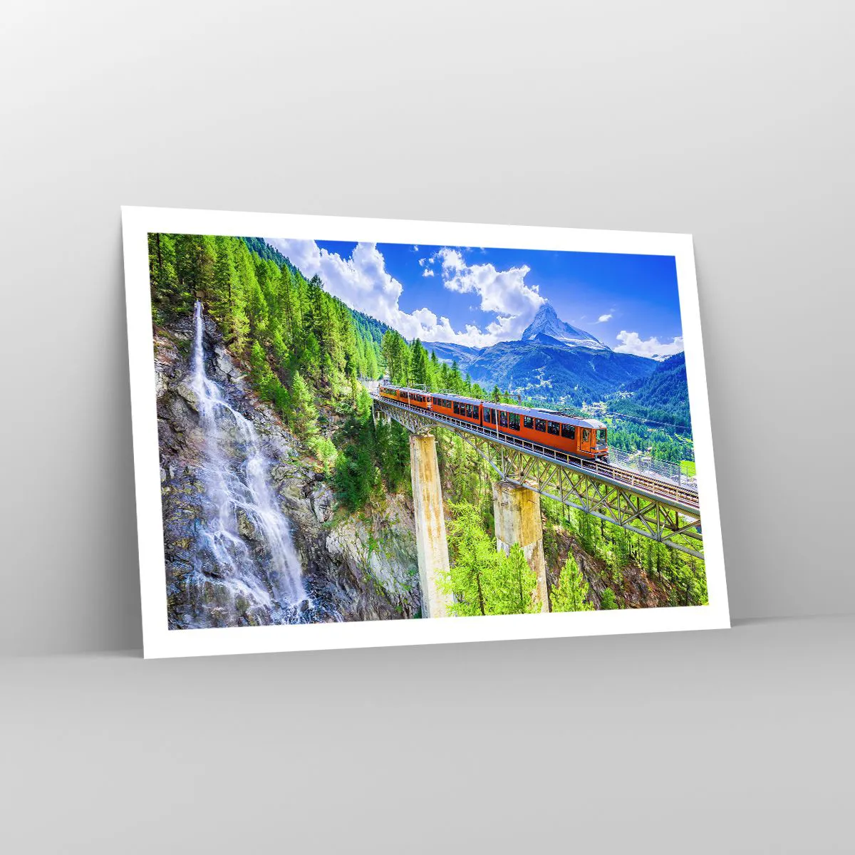 Poster - Train Through the Alps - 91x61 cm