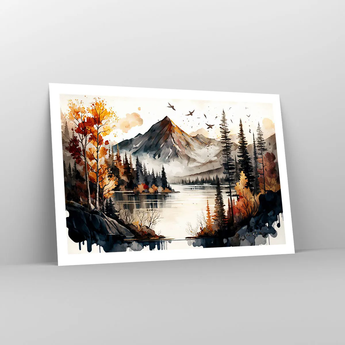 Affisch - Gyllene höst i fjällen - 91x61 cm