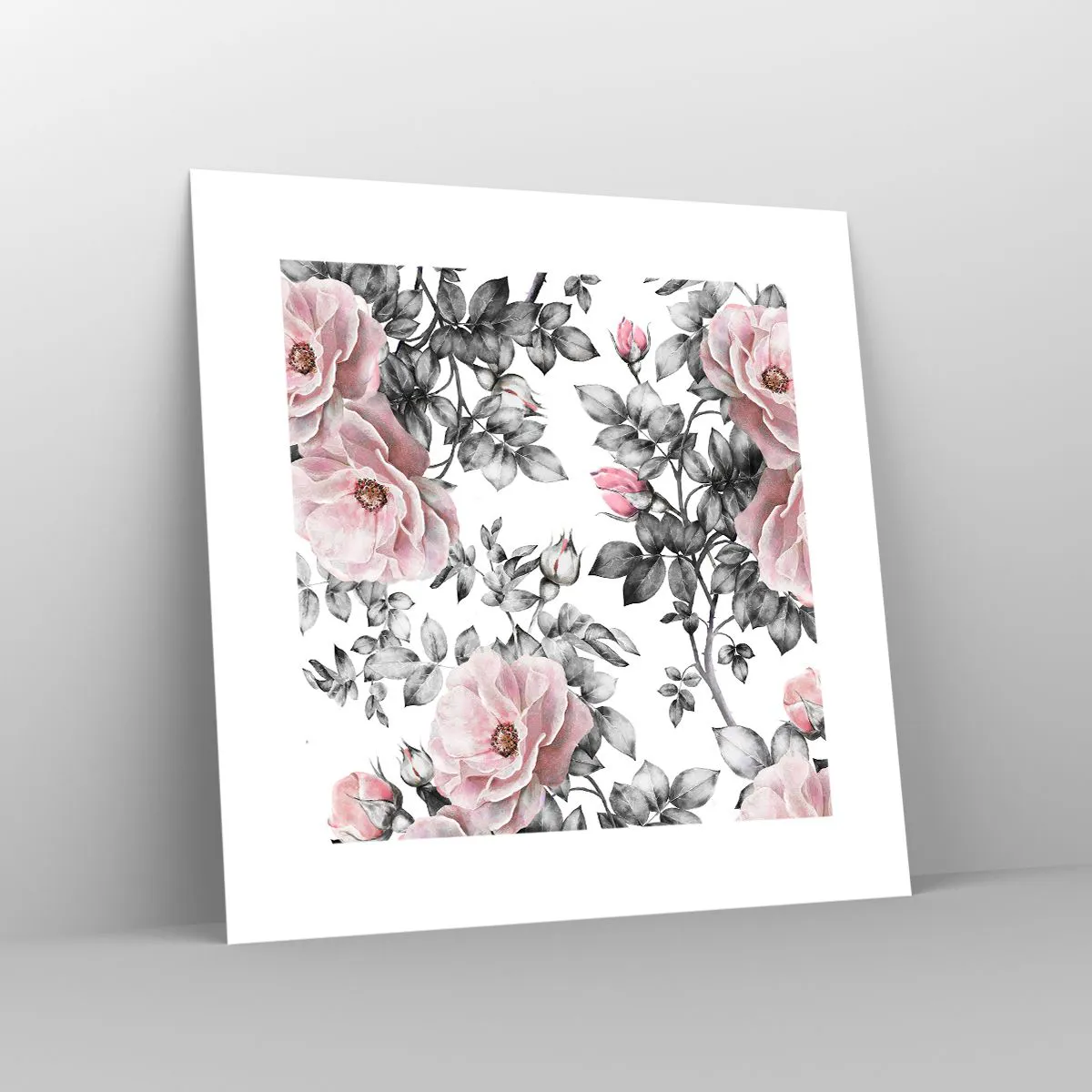 Affiche - Poster - Se perdre dans les fleurs des roses - 30x30 cm