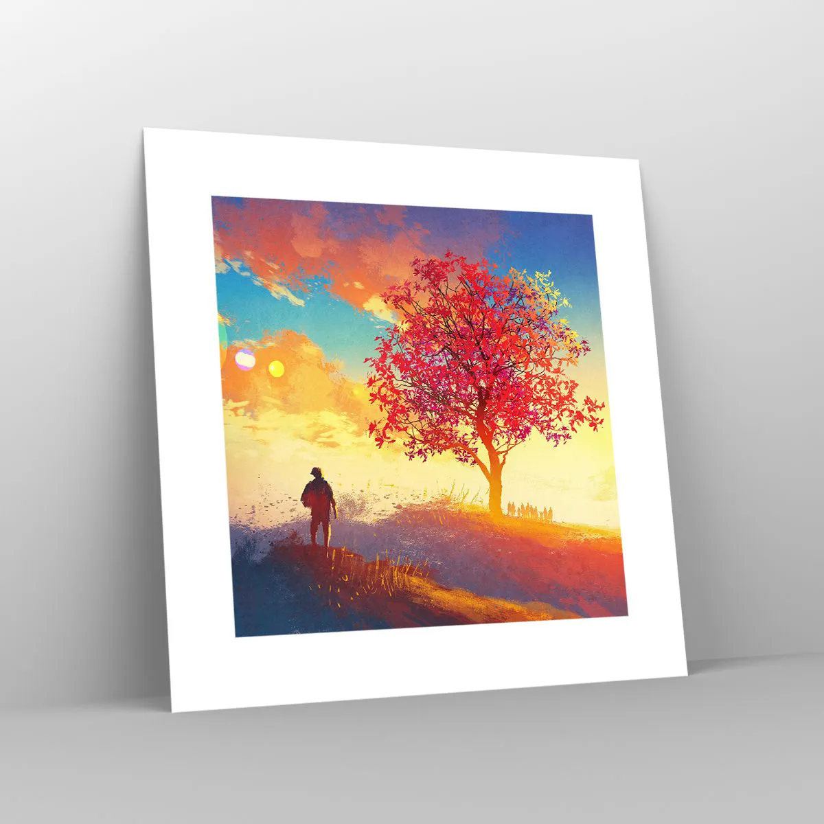 Poster - Pilgrim at Its Goal - 30x30 cm