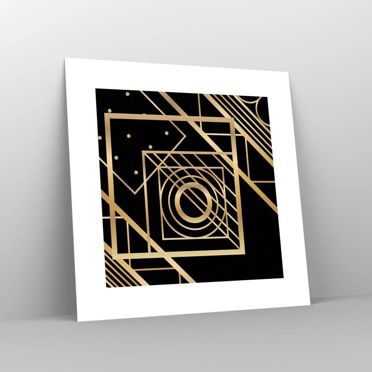 Poster - Golden Geometry - 30x30 cm