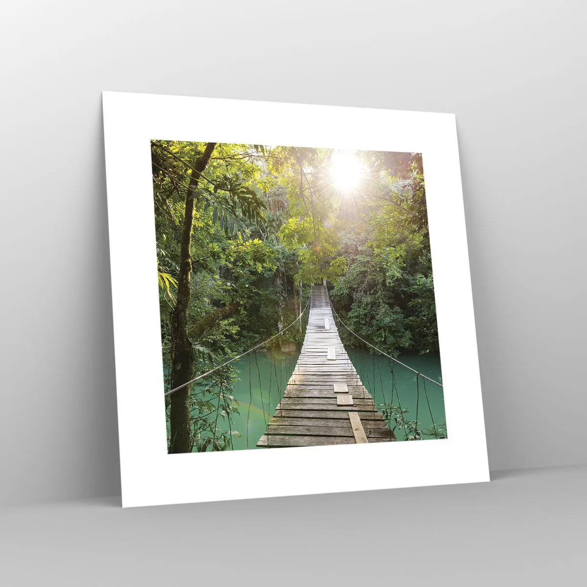 Poszter - Az azúrkék vízen át az azúrkék erdőbe - 30x30 cm