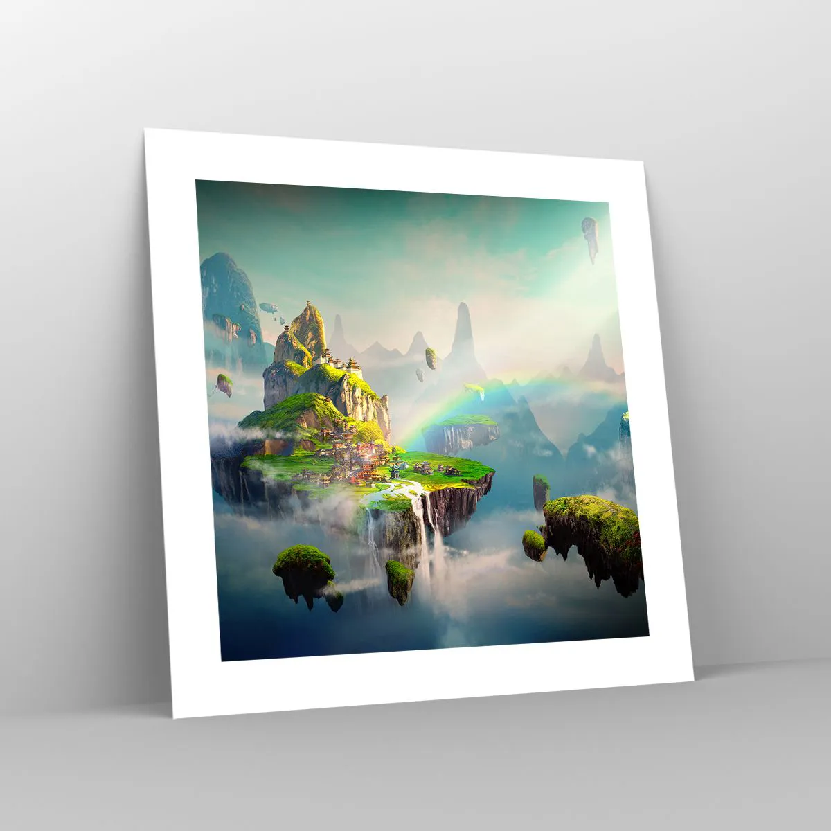 Poster - Midden in de lucht - gelukkige eilanden - 40x40 cm