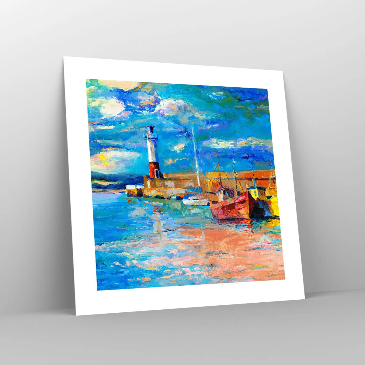 Póster - Tarde en la bahía del arco iris - 40x40 cm