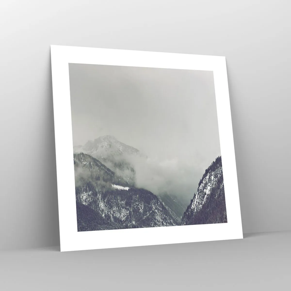 Affiche - Poster - Vallée brumeuse - 40x40 cm