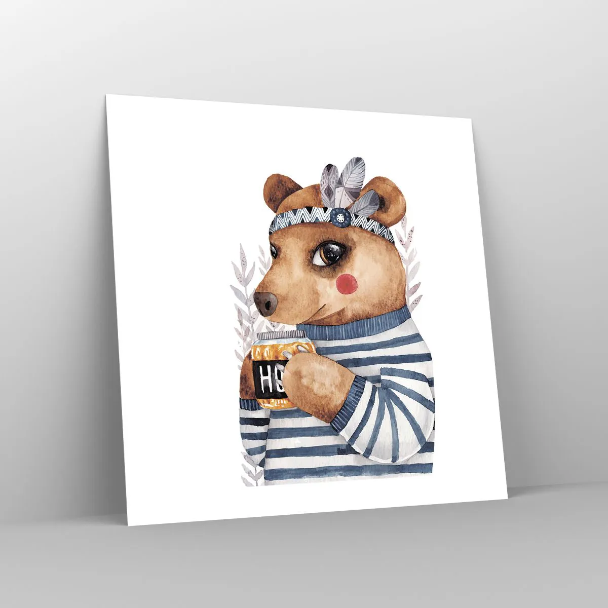 Poster - Sweet Lady Bear - 50x50 cm