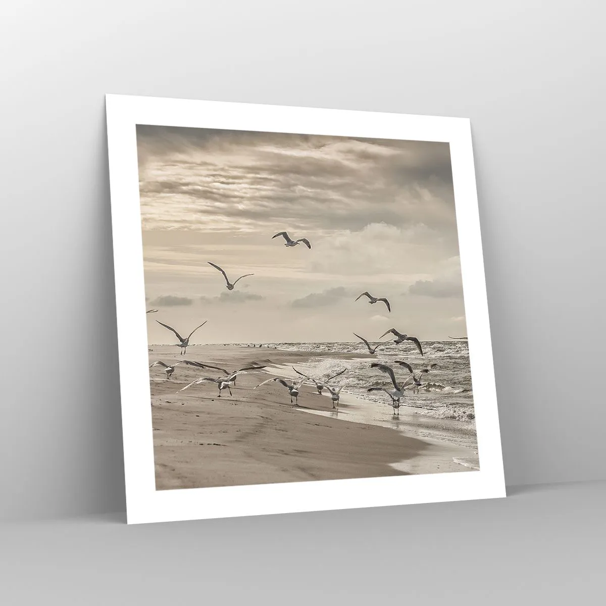 Pôster - O som do mar, o canto dos pássaros - 50x50 cm