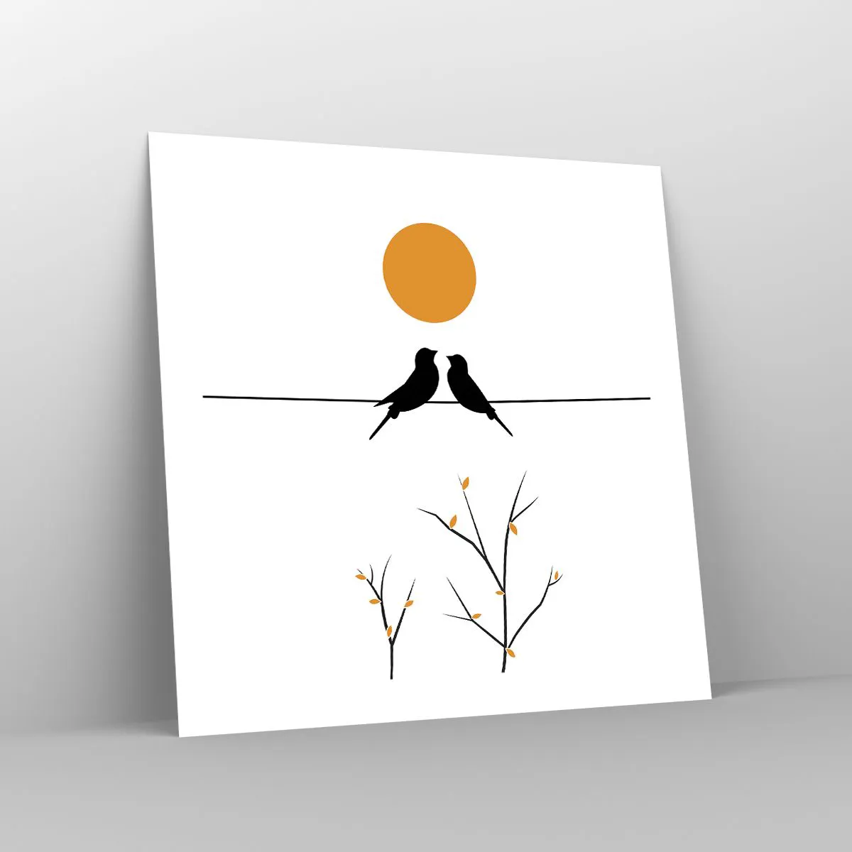 Poster - Nightingale Evening - 50x50 cm