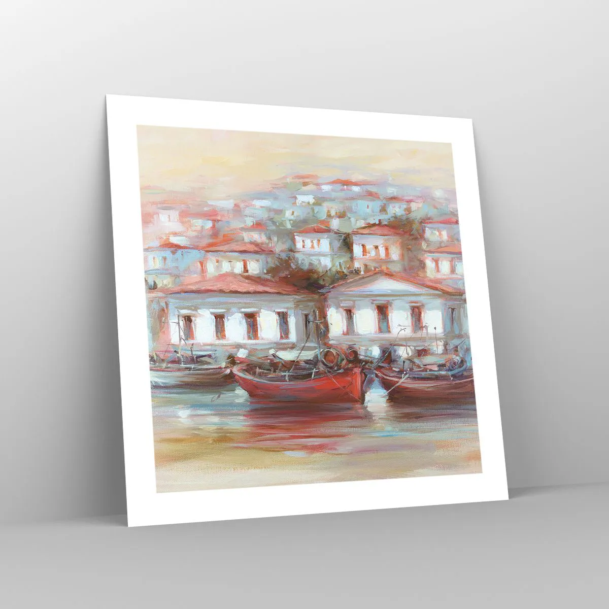 Affiche - Poster - Petite ville heureuse - 50x50 cm