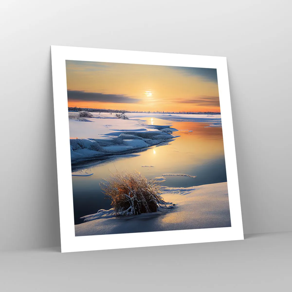 Poster - Winter Sunset - 50x50 cm