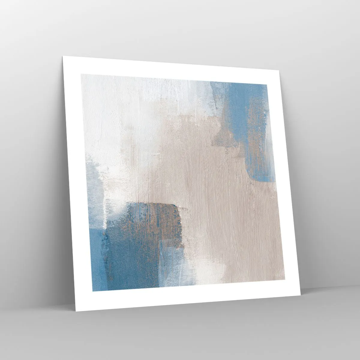 Affiche - Poster - Abstraction rose derrière un rideau de bleu - 50x50 cm