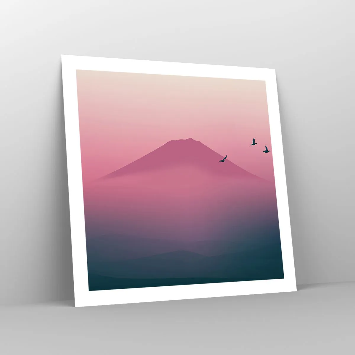 Poster - Wanderers above Clouds - 60x60 cm