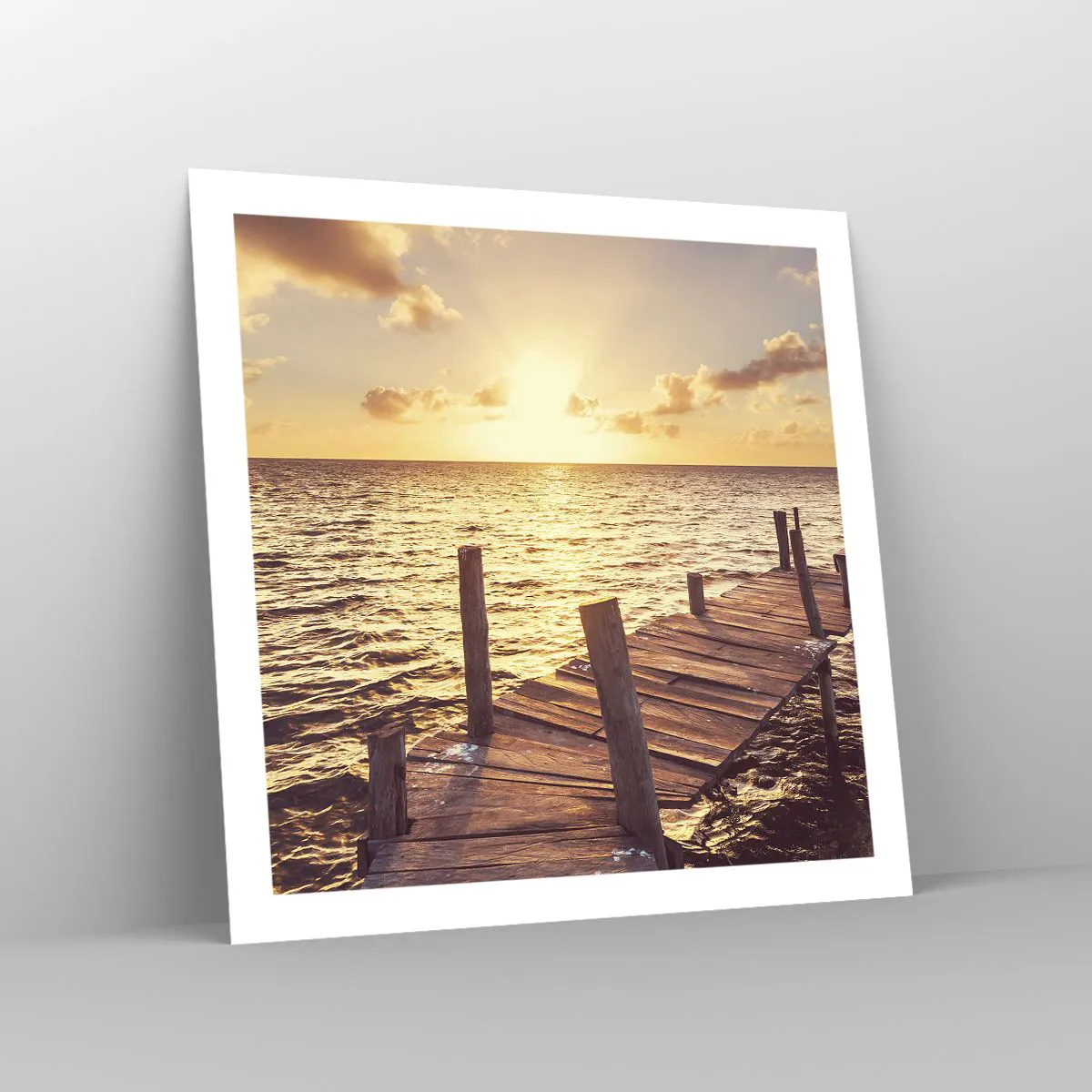 Poster - Golden Land of Tranquility - 60x60 cm