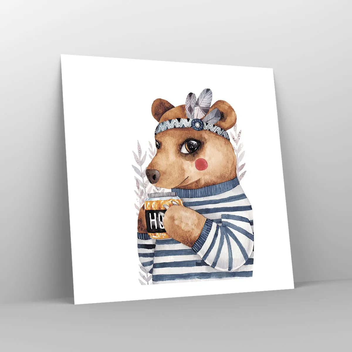 Poster - Sweet Lady Bear - 60x60 cm
