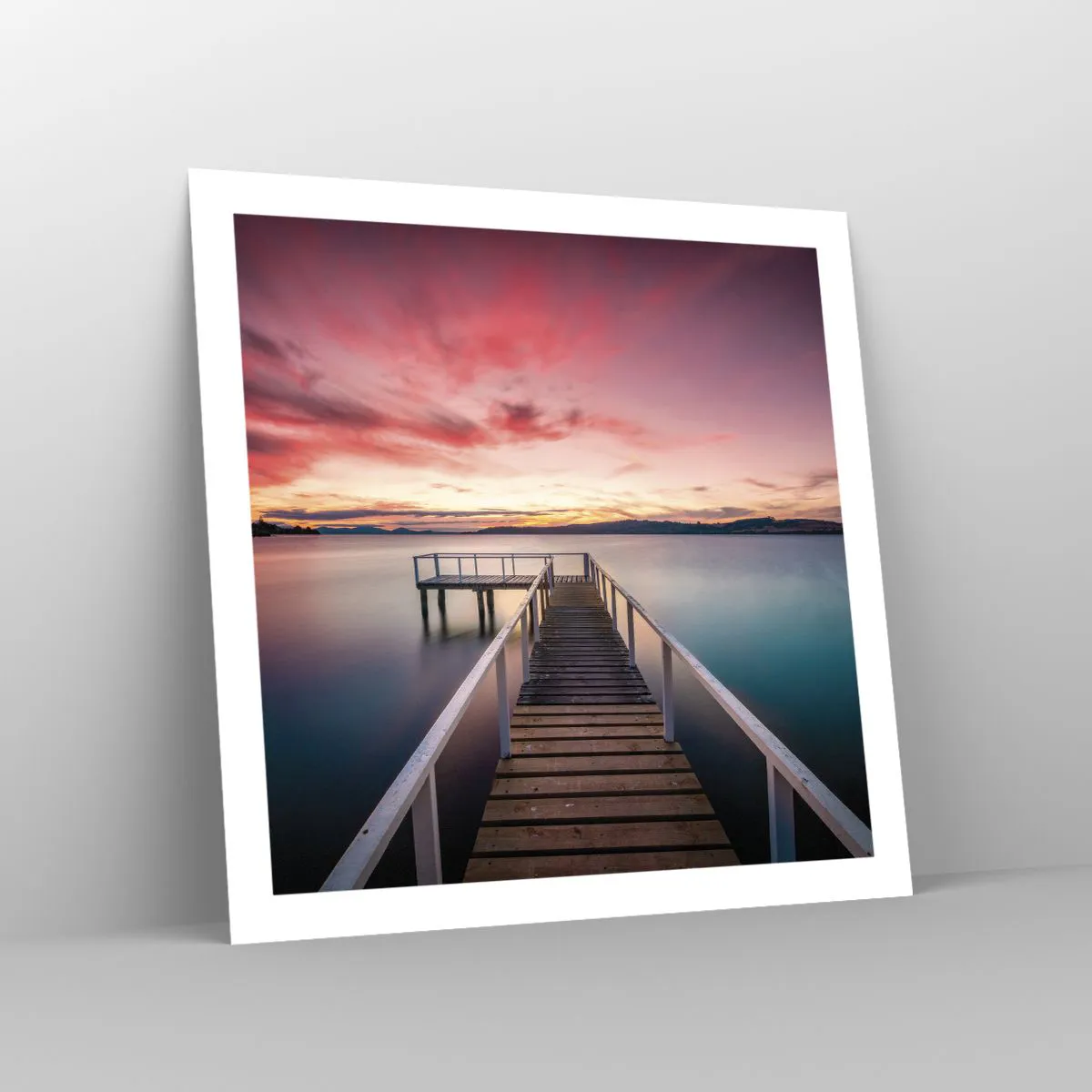 Affiche - Poster - La douce flamme du soir - 60x60 cm