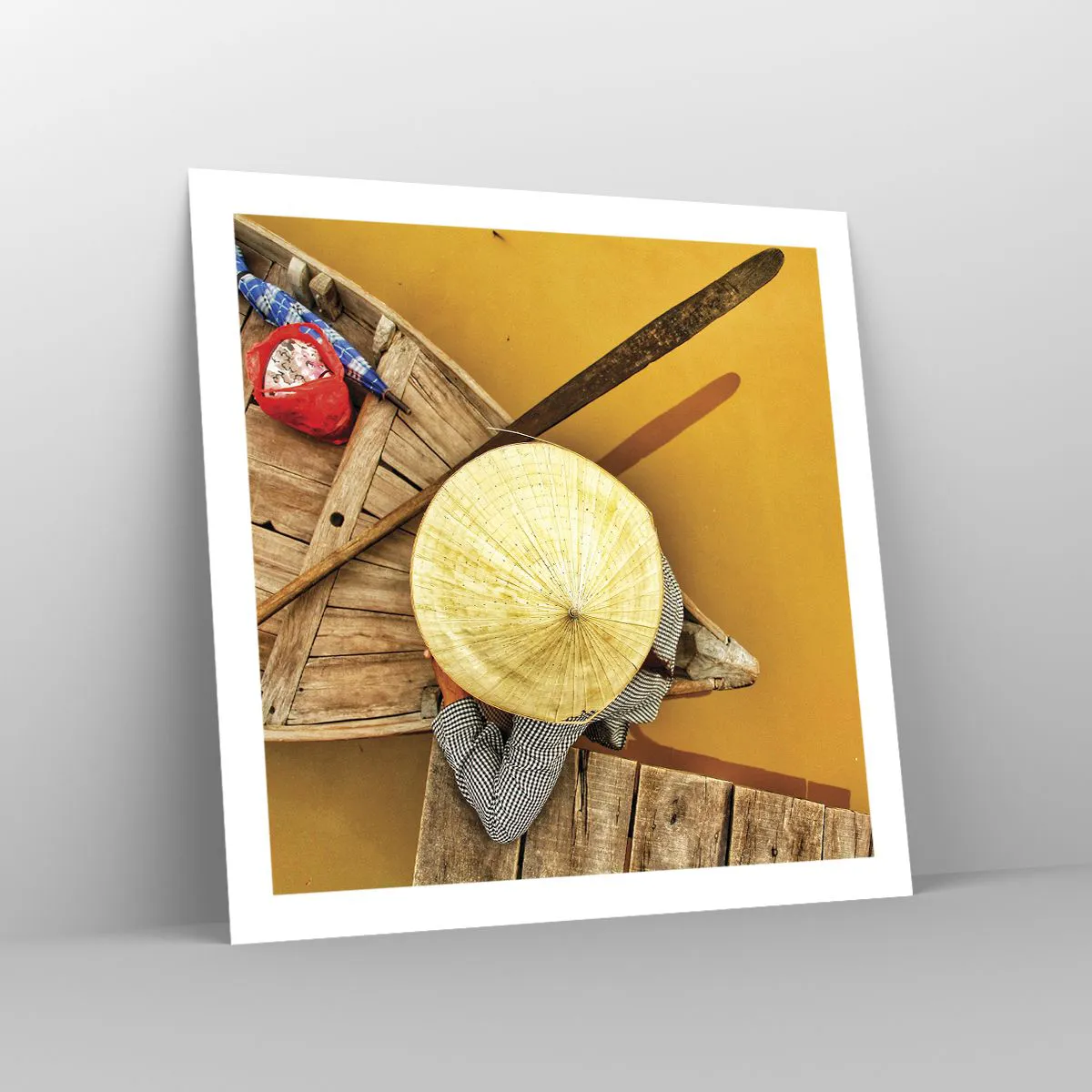 Affisch - Liv på den gula floden - 60x60 cm