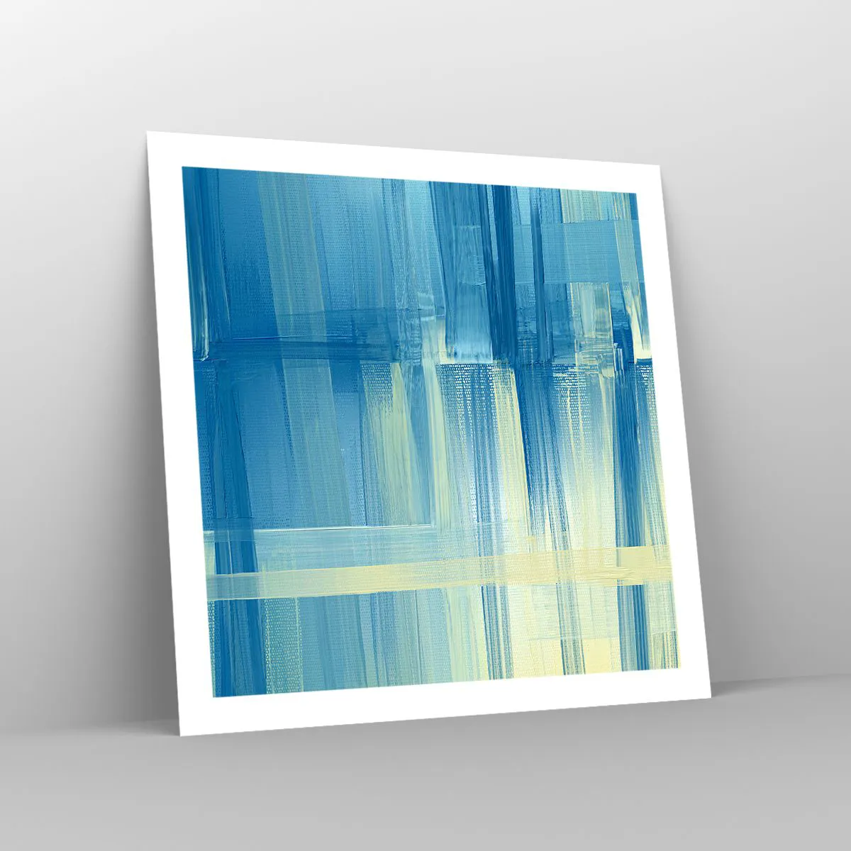 Poster - Compositie in turkoois - 60x60 cm