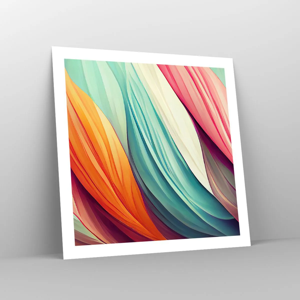 Plakat - Tęczowy splot - 60x60 cm