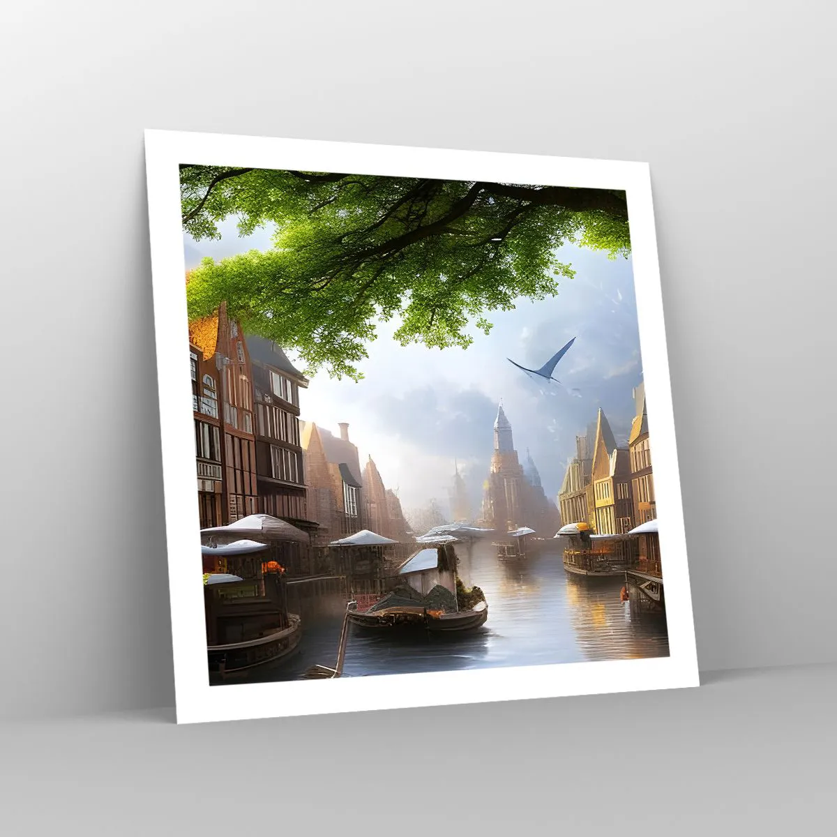 Affiche - Poster - Paysage urbain néerlandais - 60x60 cm