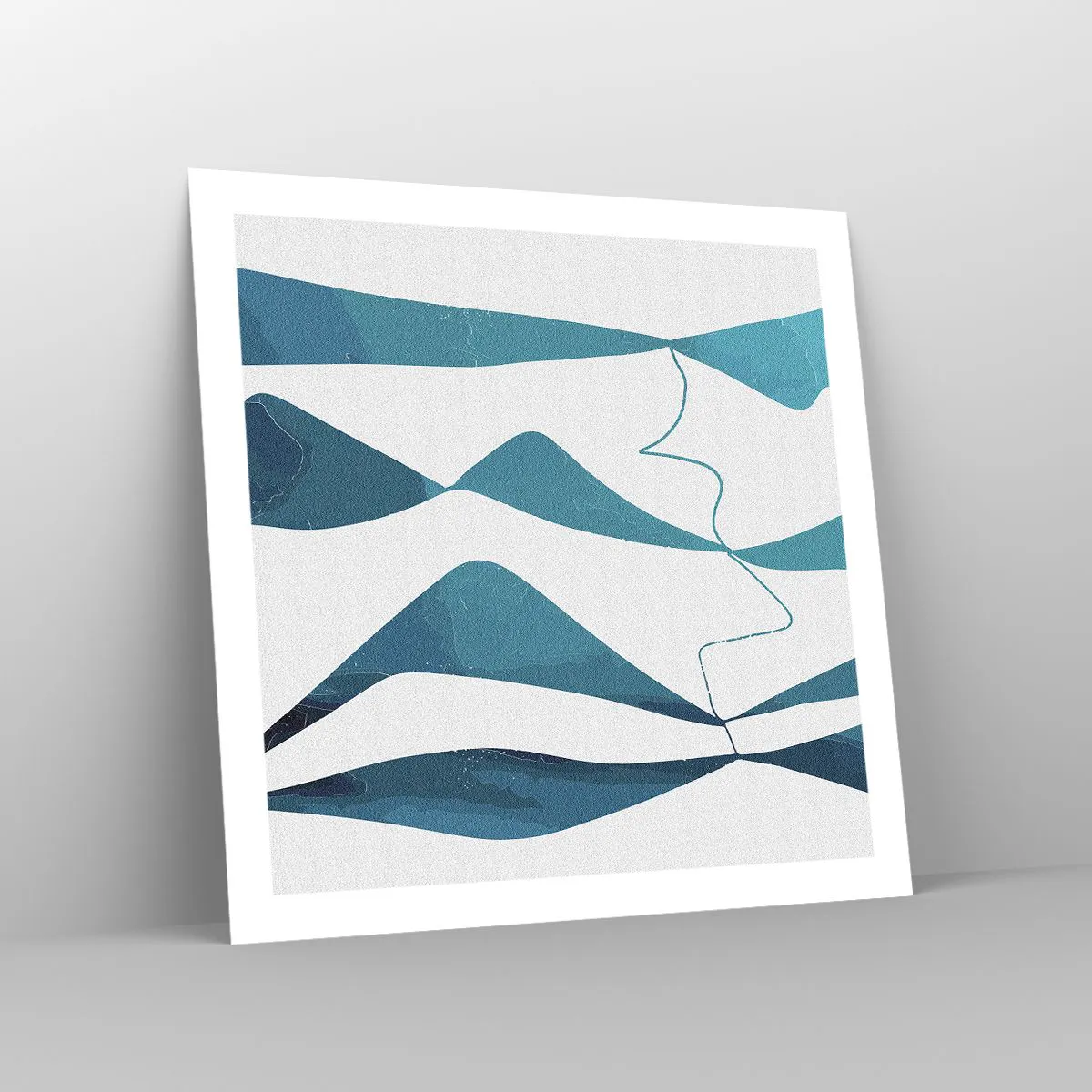 Affiche - Poster - Abstraction : composé turquoise - 60x60 cm