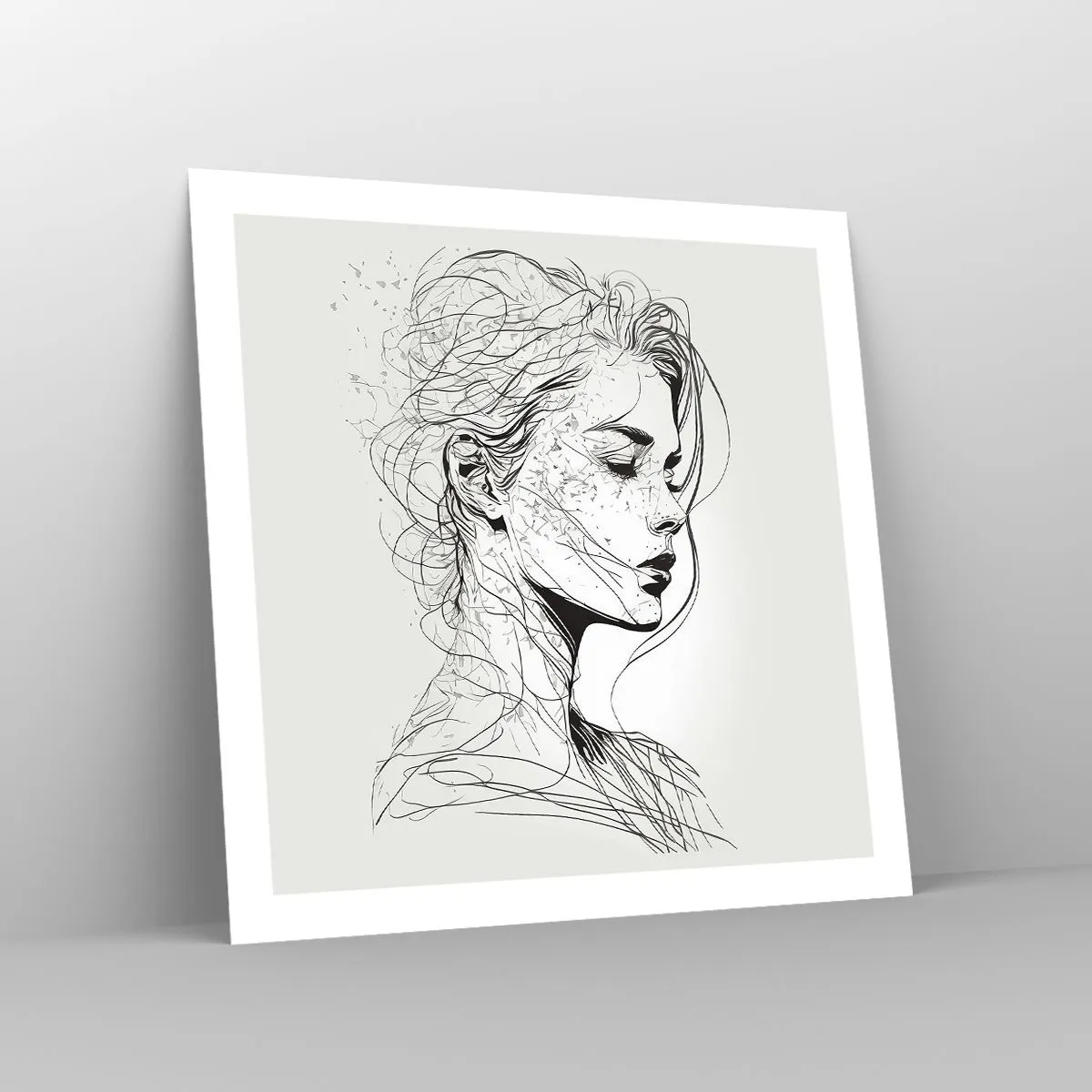 Poster - Desenată cu linii - 60x60 cm