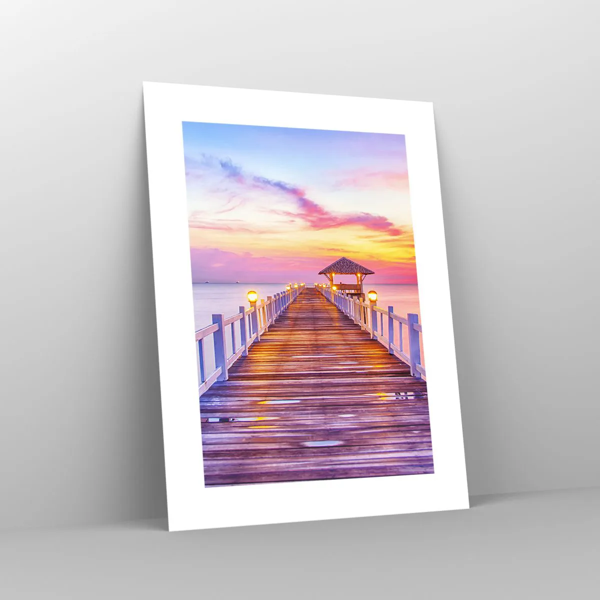 Poster - Silenzio della sera in lilla e oro - 30x40 cm